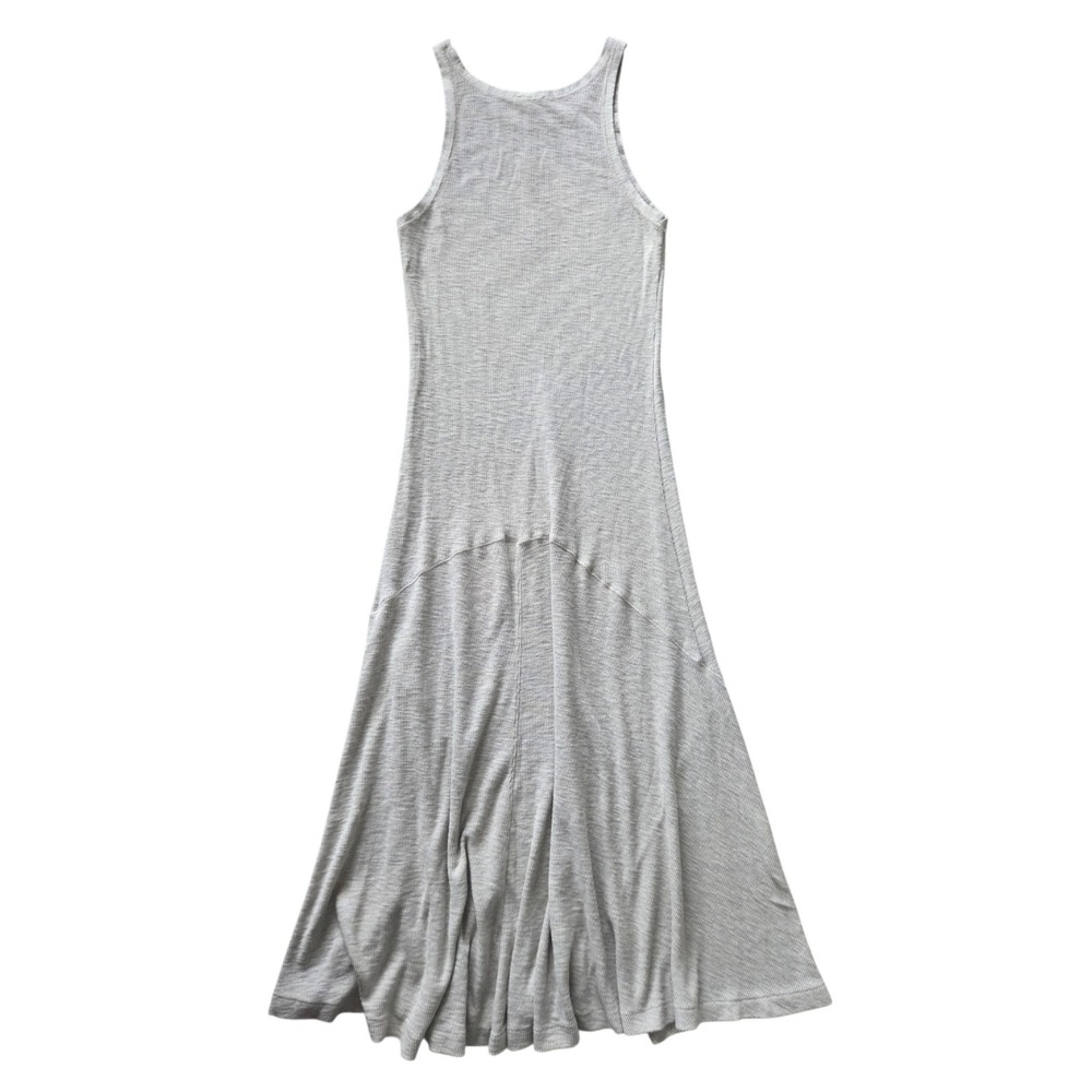 Polo Ralph Lauren Ribbed Thermal Maxi Tank Dress Heather Gray XL Cotton Coastal - Picture 3 of 7